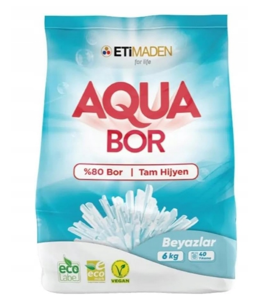 Boraks AquaBor do Prania BIAŁEGO 6kg 80% Boraks Ekologiczny borax bio