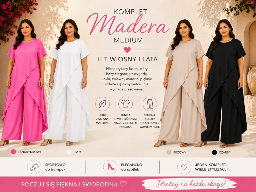 Lekki komplet damski Madera Medium