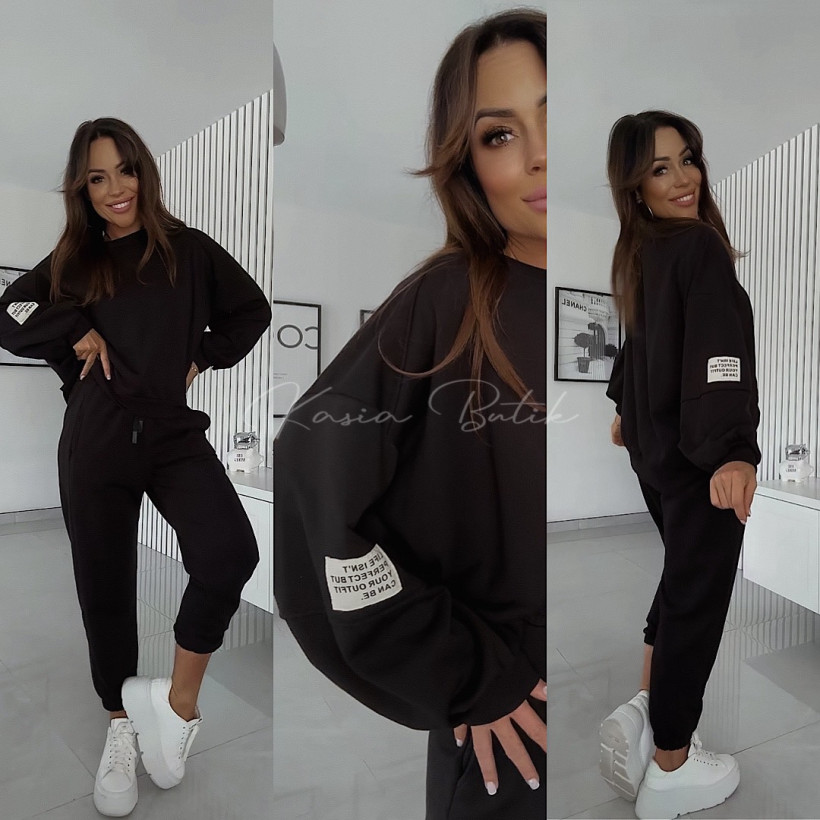 Dres Bawełniany Jogger Czarny