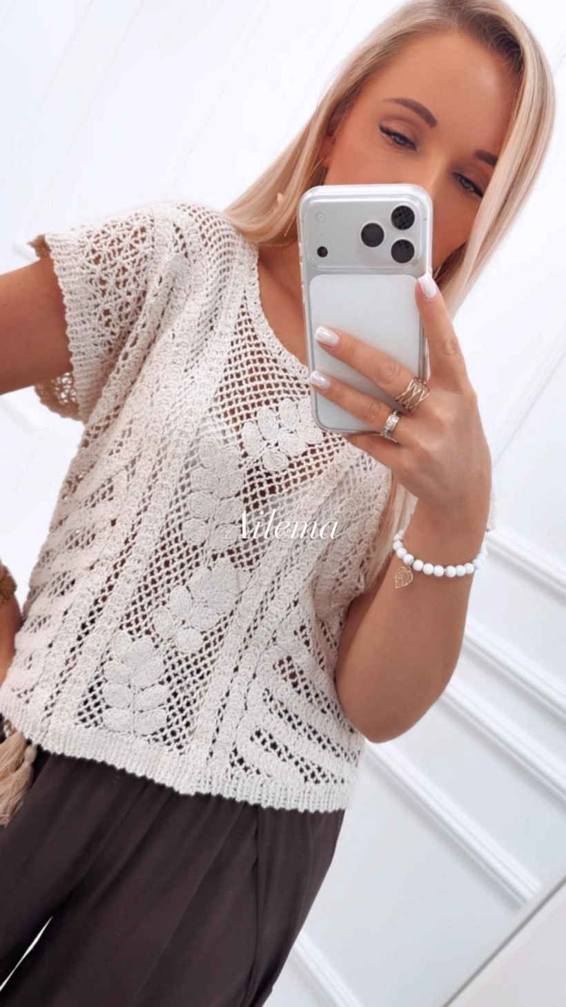 Bluzka boho BL80  krótki rękawek