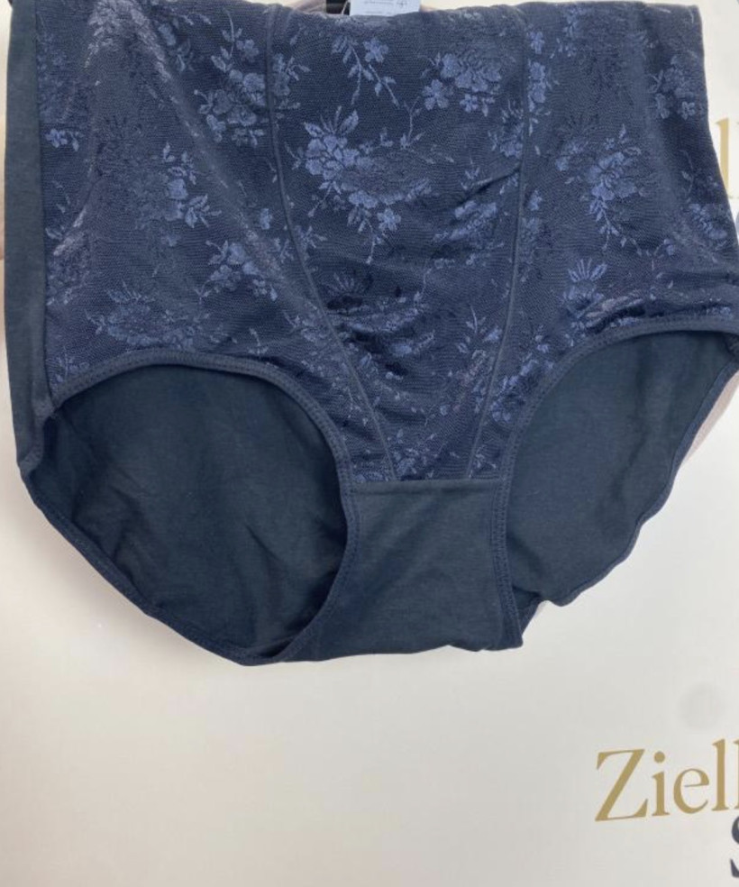 Majtki ściągające wysokie z koronką czarne- 3969 - 4XL