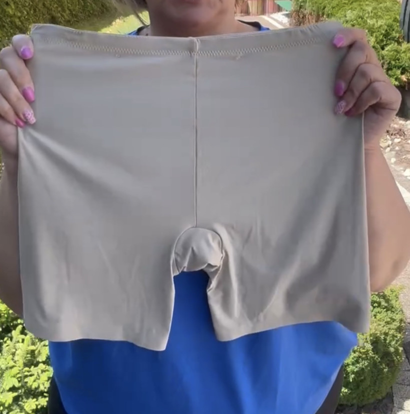 Majtki ściągające z nogawką- 4xl - 8941 - beż