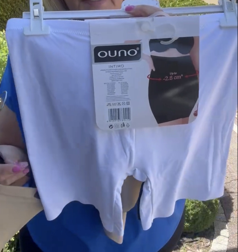 Majtki ściągające z nogawką- 4xl - 8941 - białe