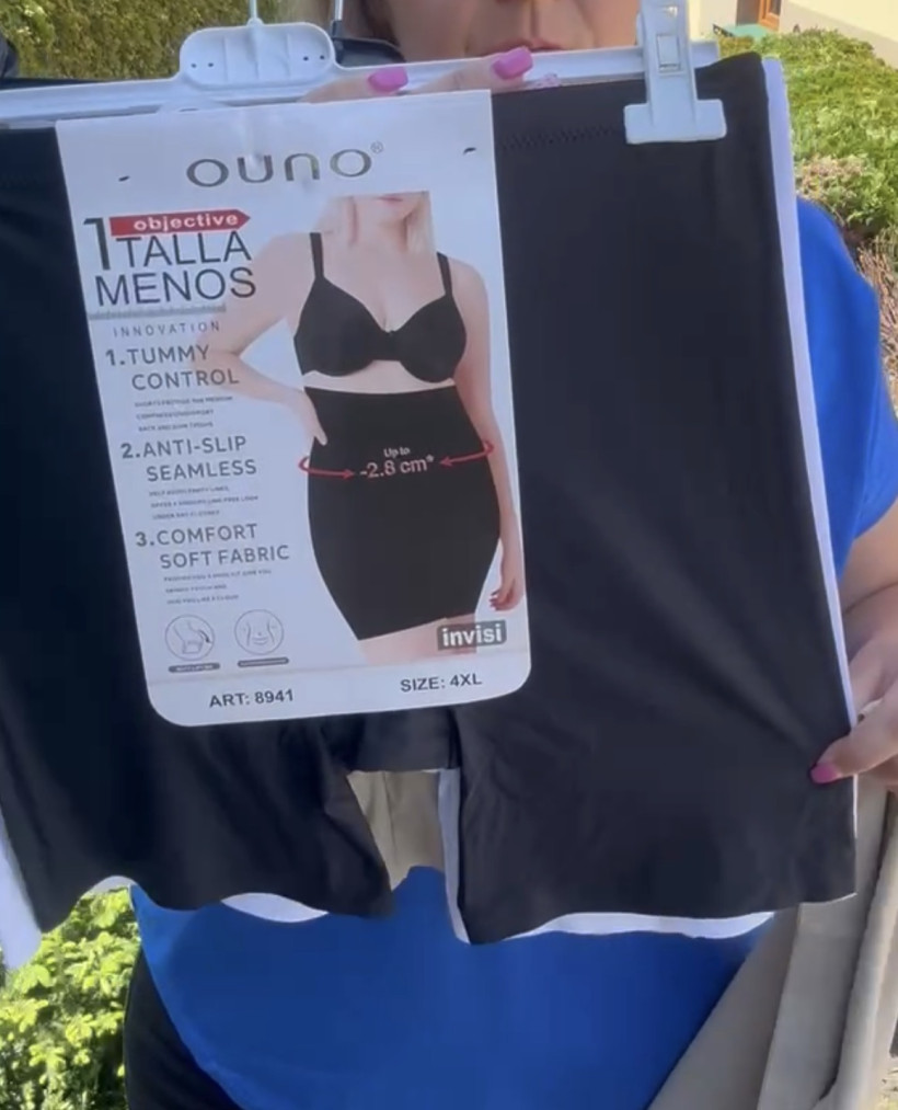 Majtki ściągające z nogawką- 3xl - 8941 - czarne