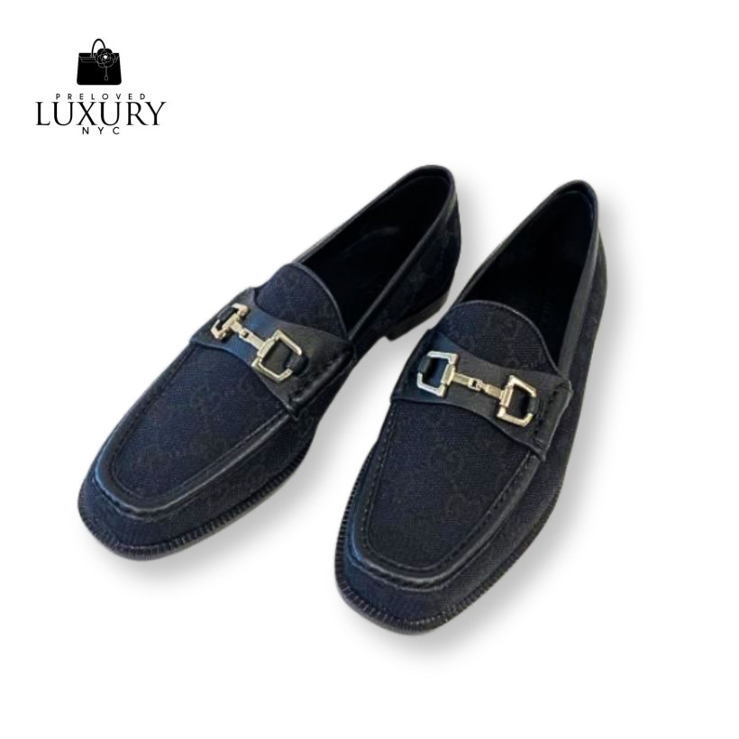 GUCCI Monogram Black Loafer