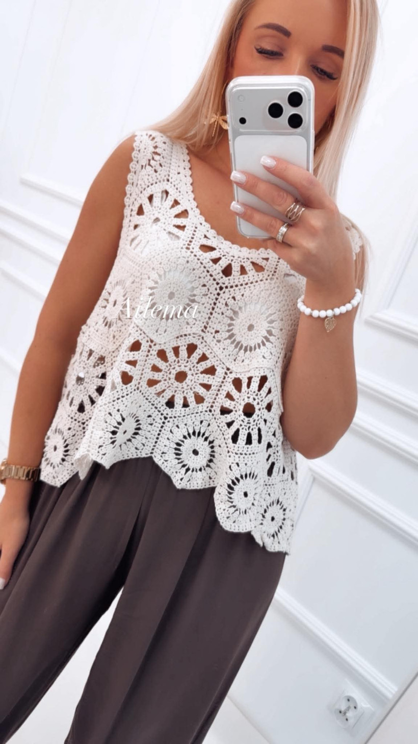 Bluzka boho BL985 krótki rękawek