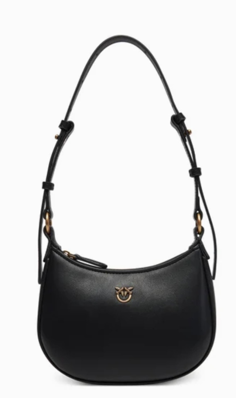 Torebka Pinko Half Moon Baby Vitello Seta 103538 A0F1 czarna