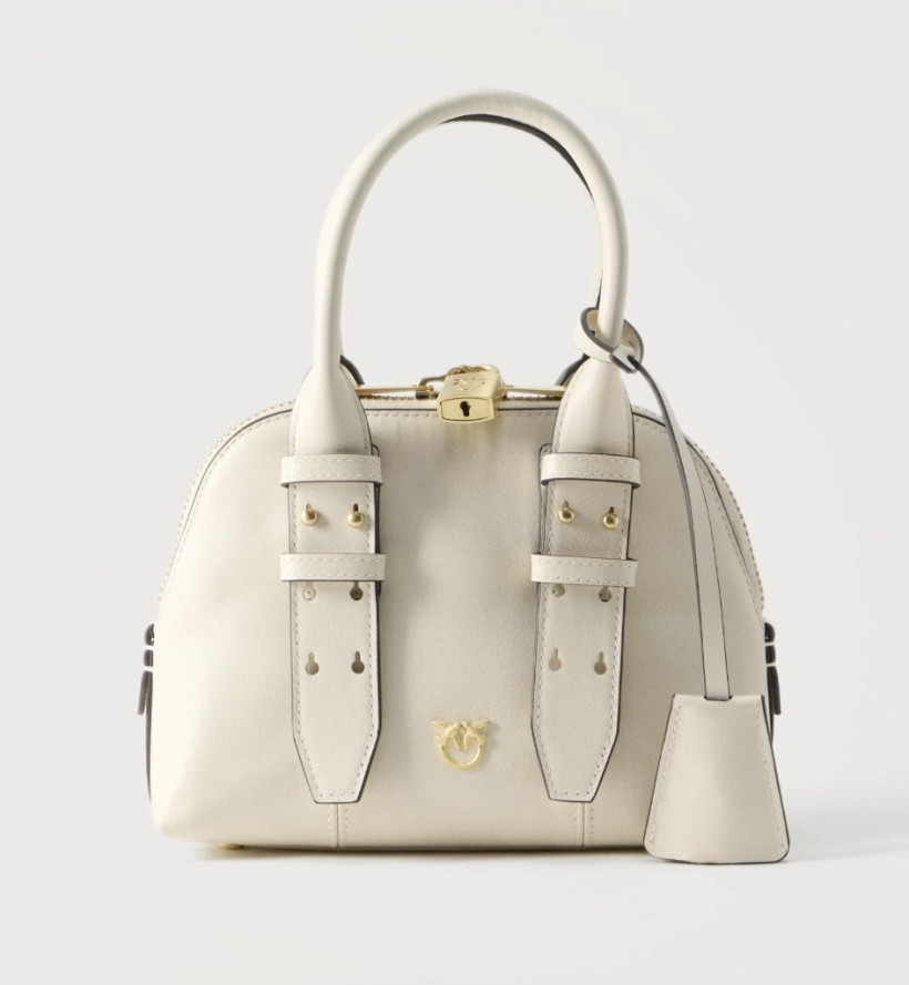 Torebka Pinko Bowling Bag Zip Mini 105333 A0QO ecru