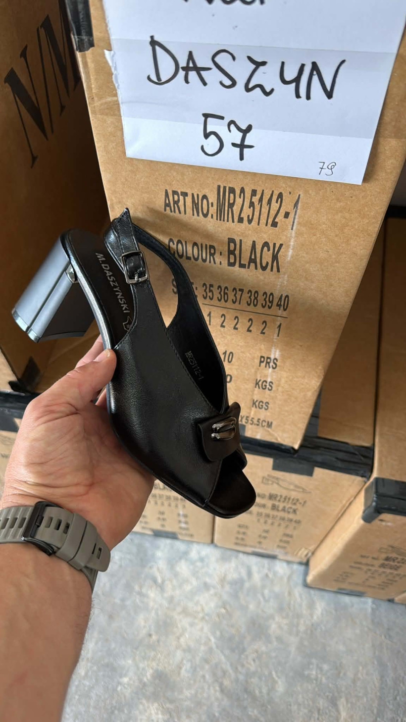 DASZYN 57 sandał na klocku daszyński mr25112-1 black