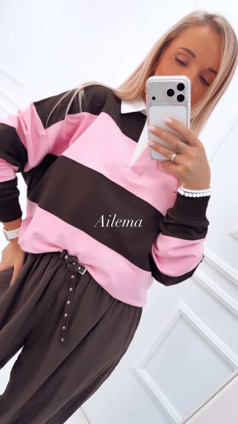 Bluza z kołnierzykiem The Fancy 1402 w paski