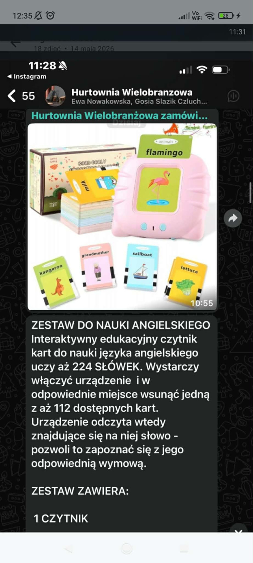 Angielski karty do czytania po angielsku