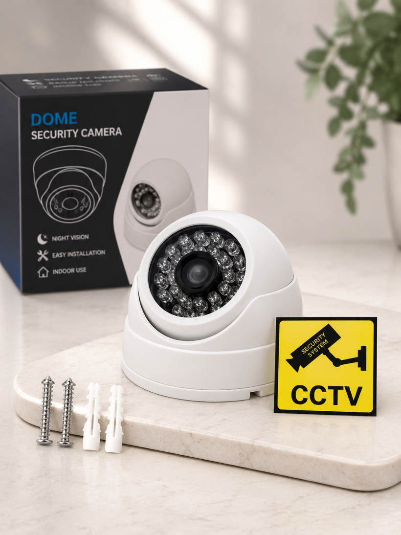 Atrapa kamery kopułkowej CCTV LED