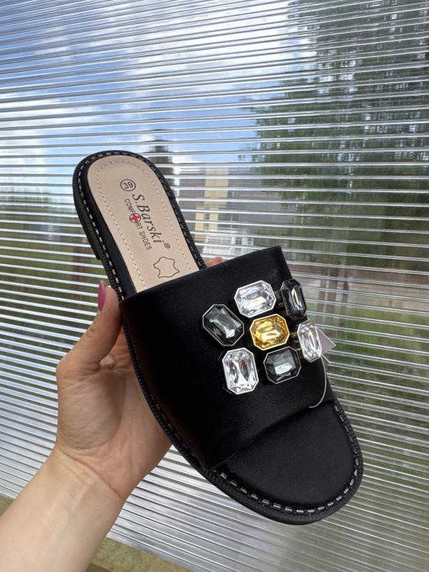 KLAPEK 1 s.barski kv27-031 black czarny klapek ozdoby cyrkonie