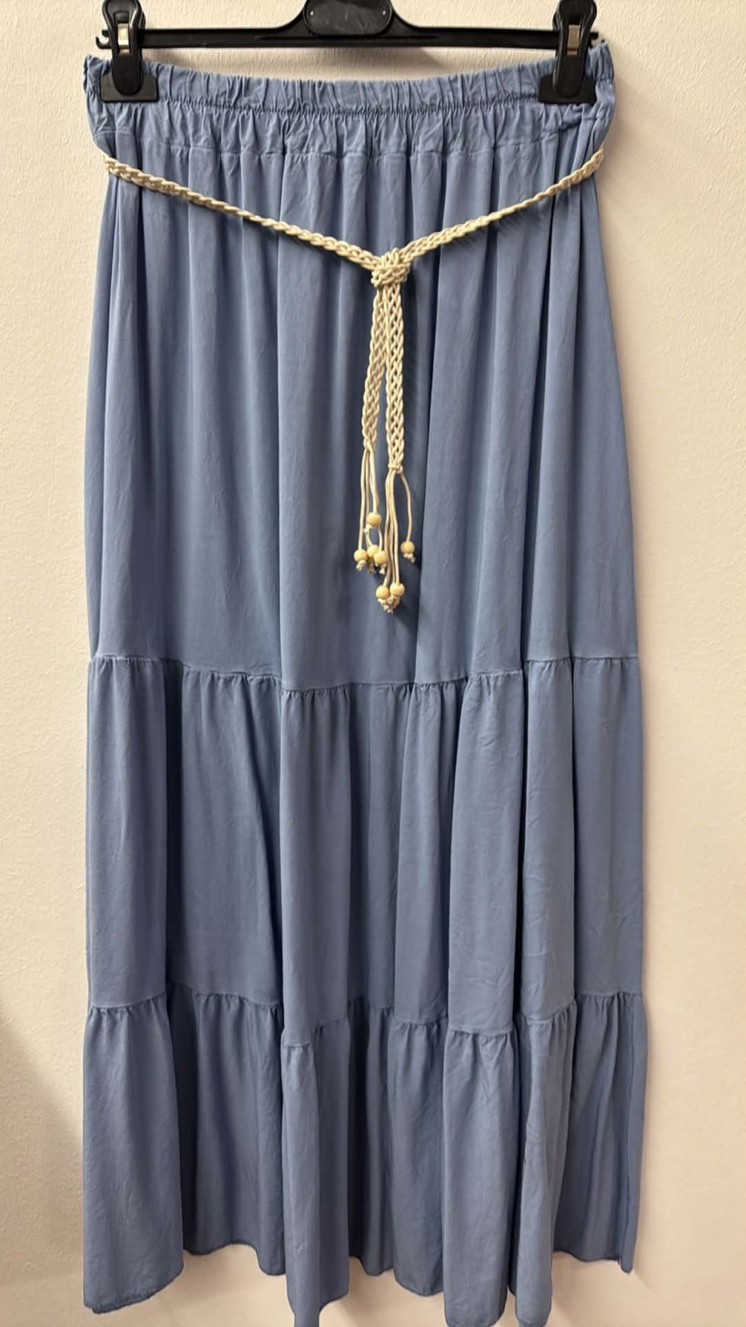 Italia nr 14 - Spódnica jednokolorowa - 2263 - jeans