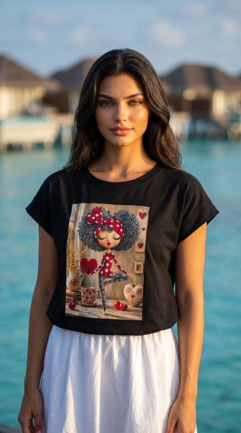 T-shirt Dots&Hearts Doll Magnes Lines