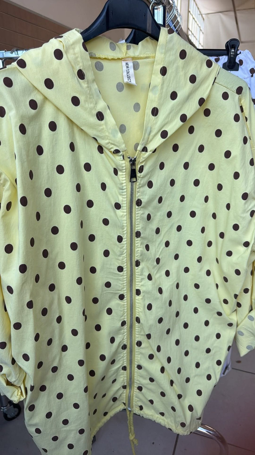 Italia nr 14 - Kurteczka / bluza w groszki - 26787 - żółty