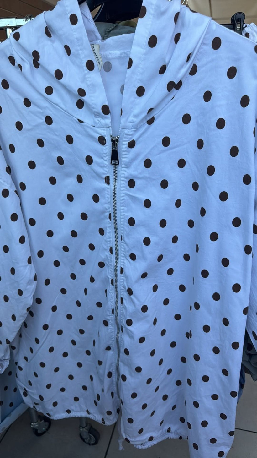 Italia nr 14 - Kurteczka / bluza w groszki - 26787 - beżowy