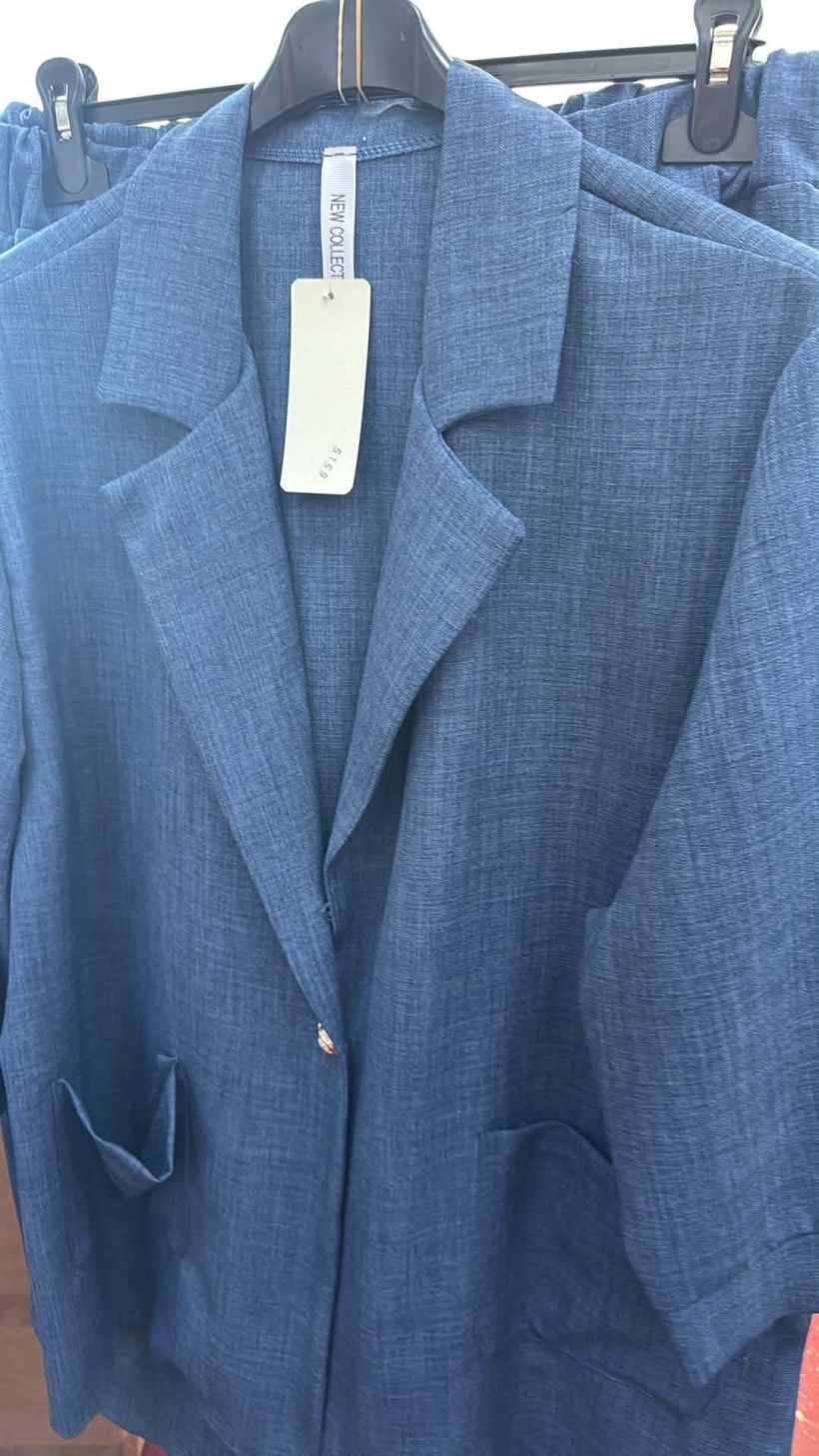 Italia nr 14 -  Komplet - marynarka i spodnie - 5104 - jeans