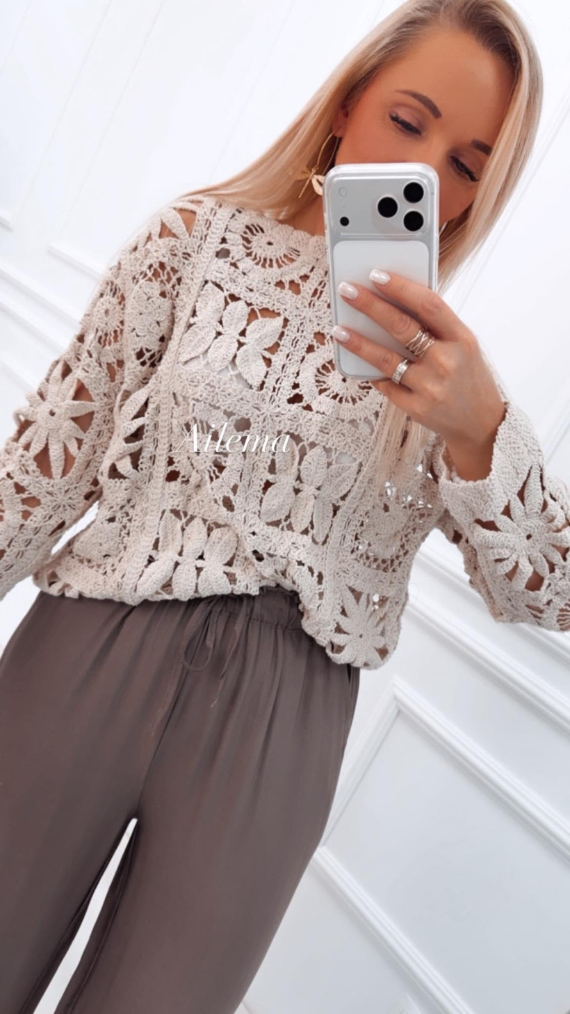 Sweter boho SW82 długi rękaw