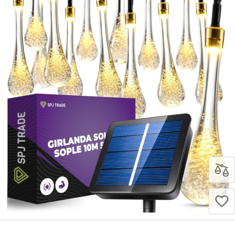 girlanda solarna LED sopelki 