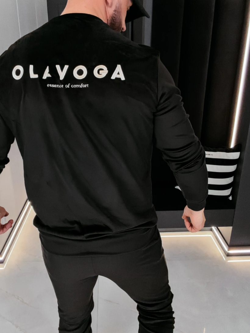Welurowy komplet męski OLAVOGA LEGACY 2026 czarny