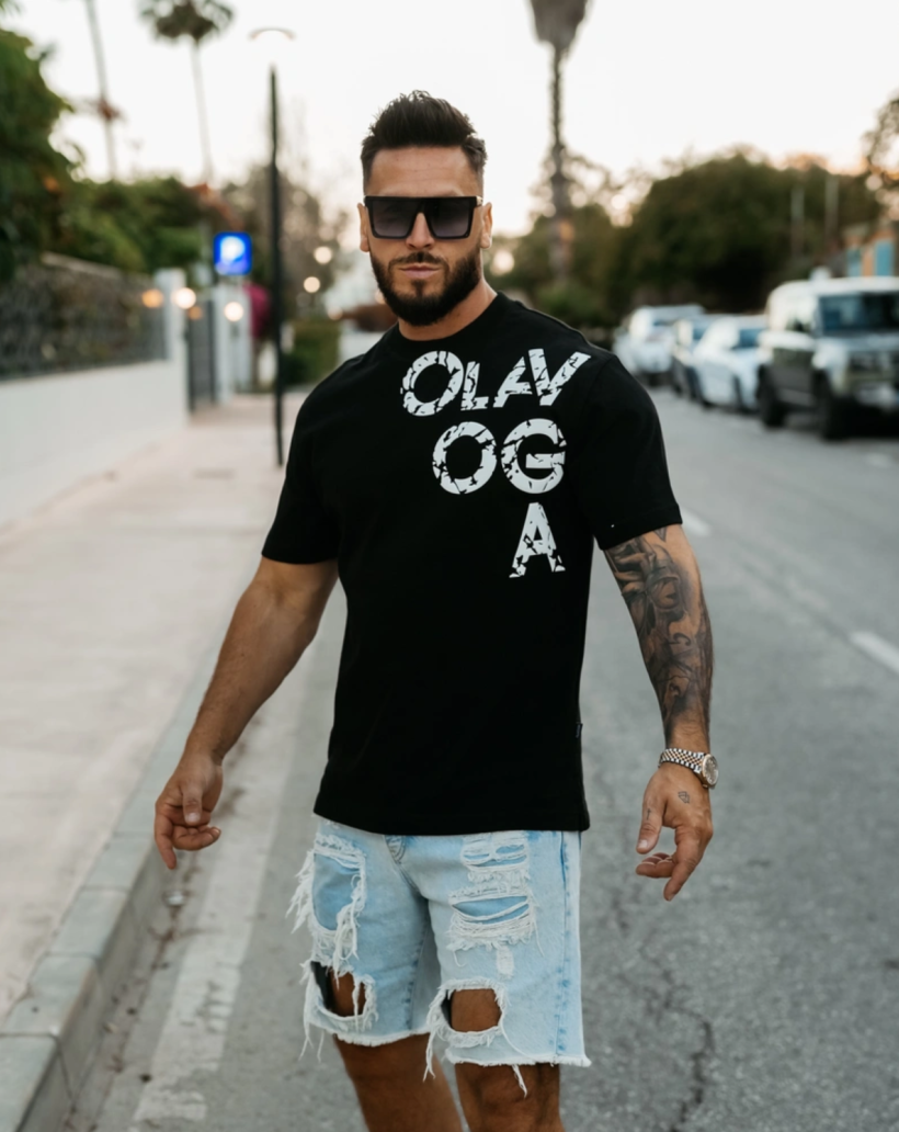 T-shirt męski OLAVOGA MALOR 2026 czarny