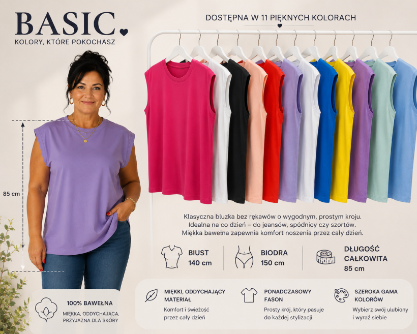 Bawełniana bluzeczka basic 