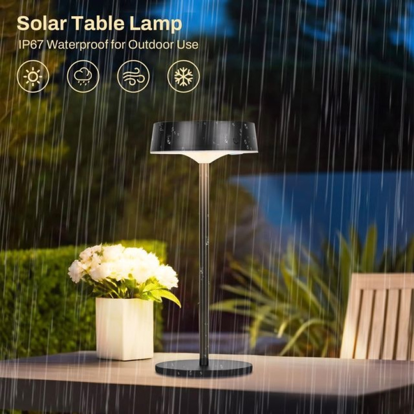 Lampa solarna na stół wodoodporna 