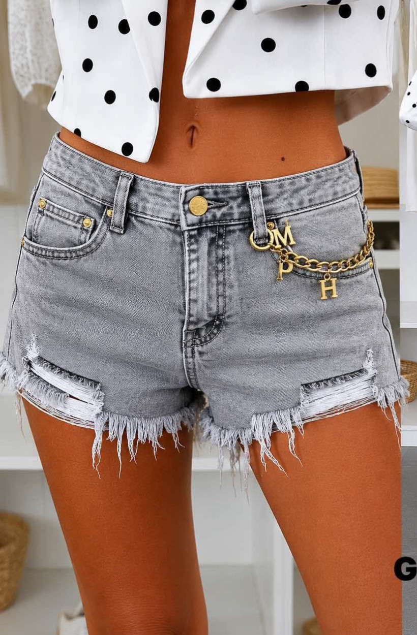 Spodenki szorty jeans szare