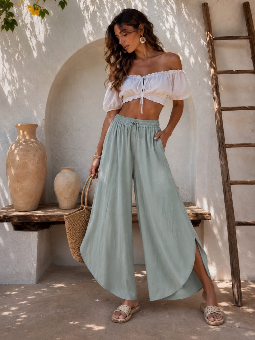Spódnico spodnie oversize khaki