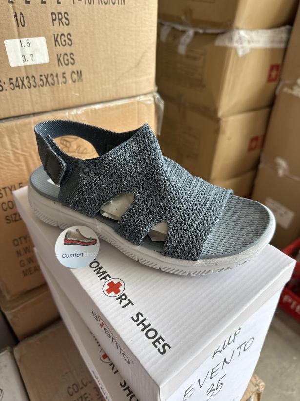 EVENTO 35 sandał materiałowy niebieski komfort 24SD06-7059 blue 