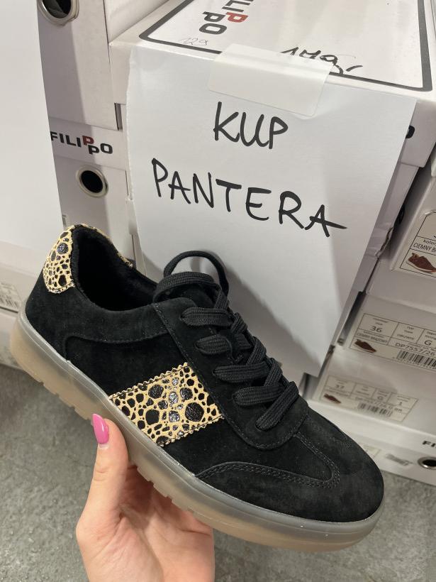 PANTERA samba filippo dp6770/25 bl leo czarna samba leo zamsz