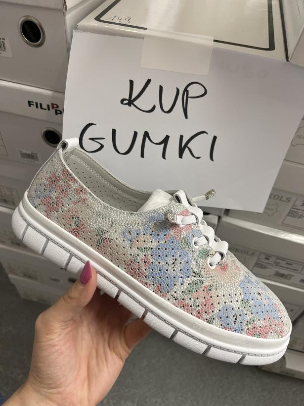 GUMKI półbut filippo dp7671/26 wh mlt kolorowy wsuwany na gumki
