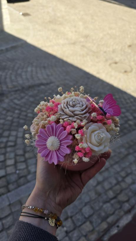Box flowerbox podziękowanie świece sojowe  prezent urodziny 