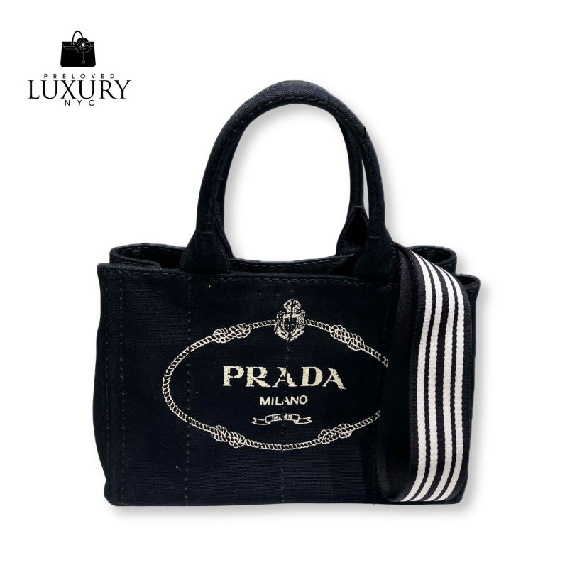 PRADA Canapa Mini 2-Way Handbag/Shoulder Bag