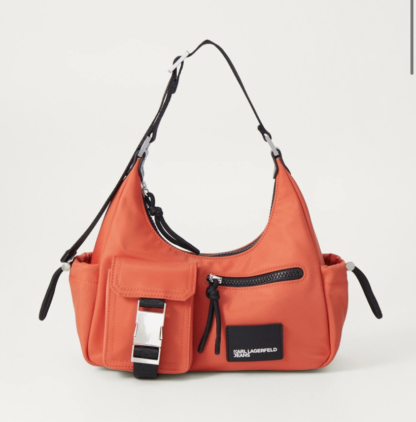 Torebka Karl Lagerfeld Nylon pomarańczowa