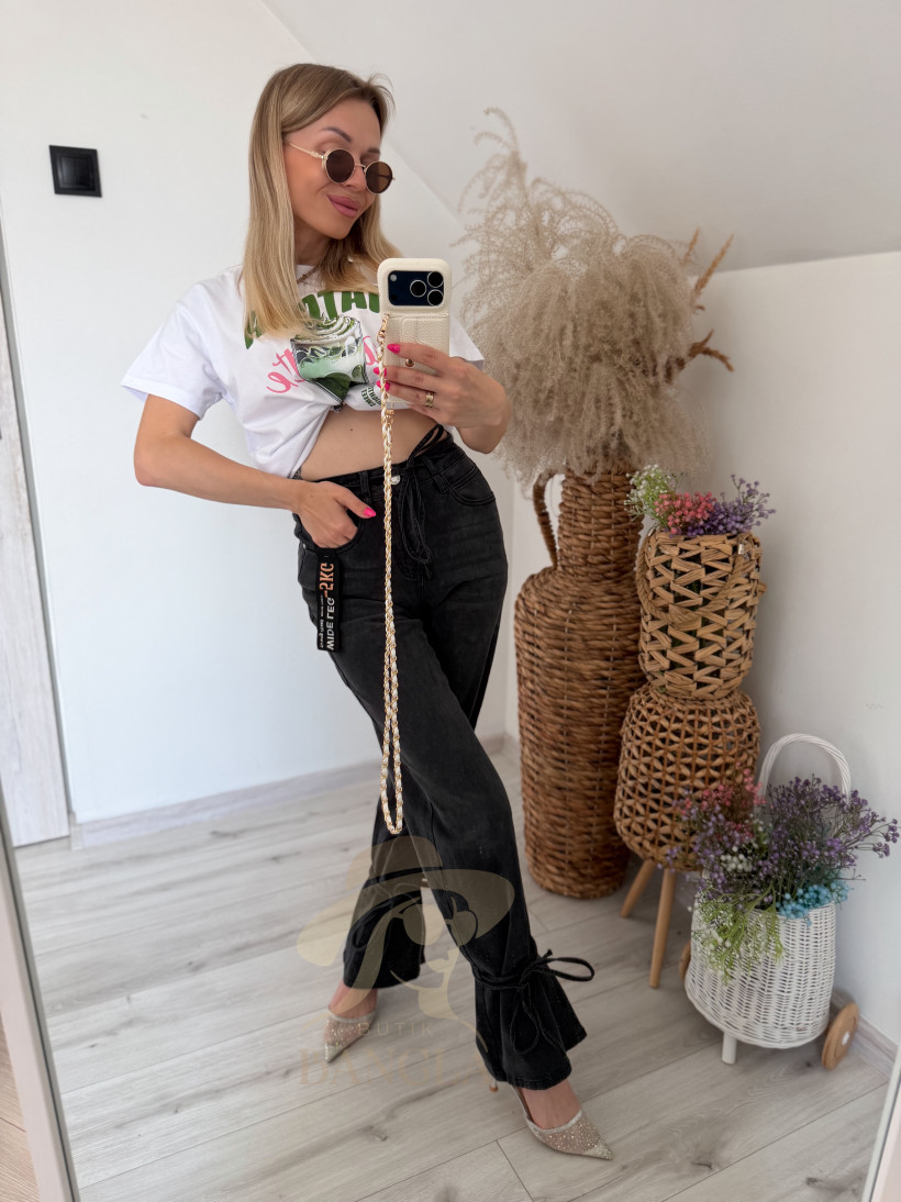 Spodnie Trang Dzwony czarne HDO 23-5H