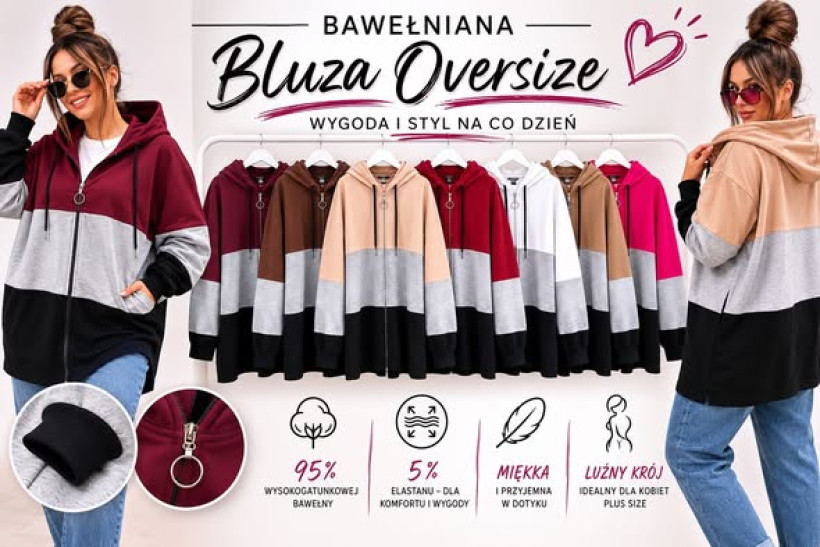 Bawełniana bluza trio