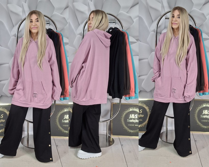 BLUZA Z KAPTUREM JELLO 26628 NR16 %promocja dnia