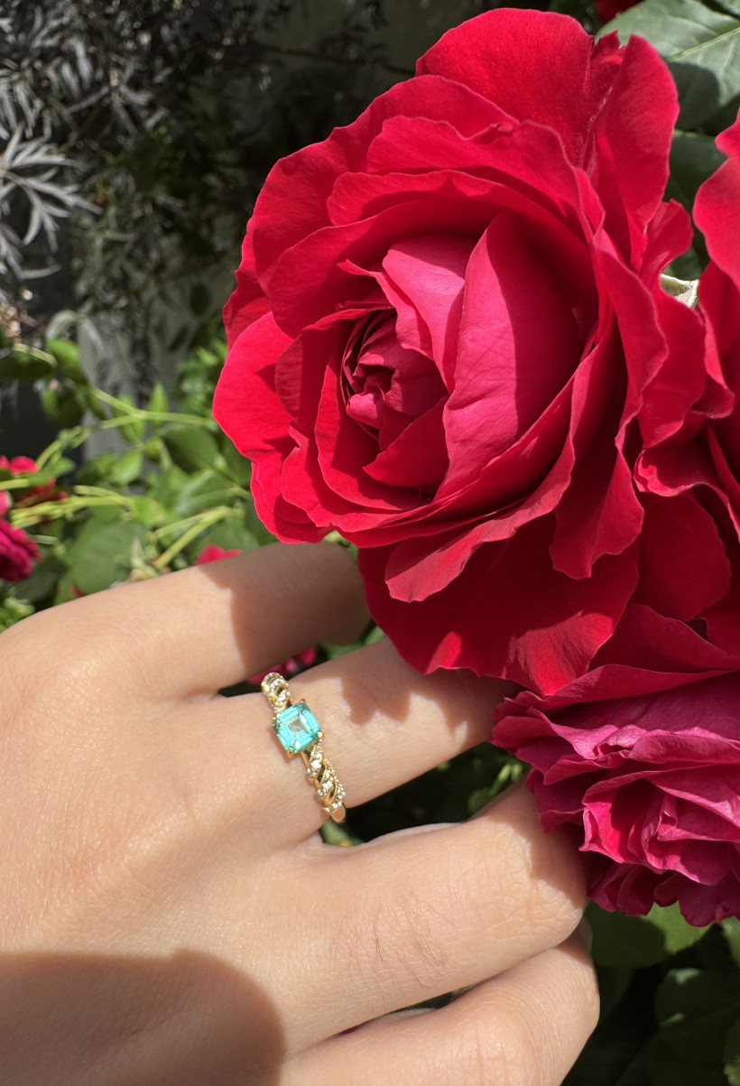 Bague topaze paraiba argent 925