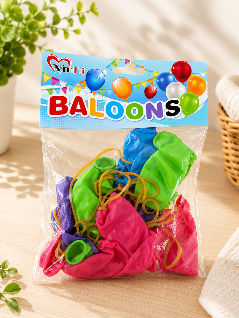 Balony duże z gumką do odbijania 10 szt.