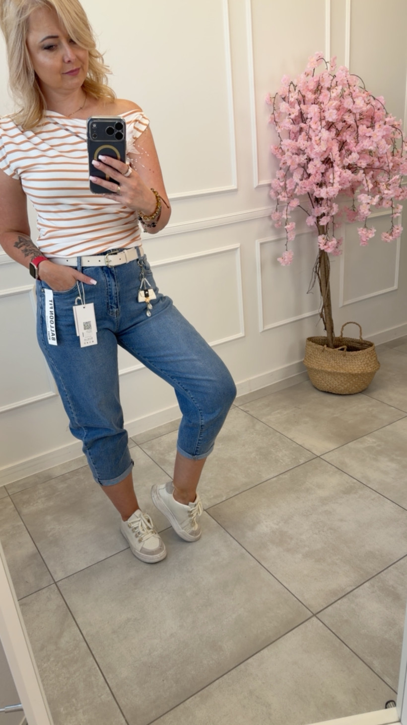 Spodnie jeansy balloon 14997