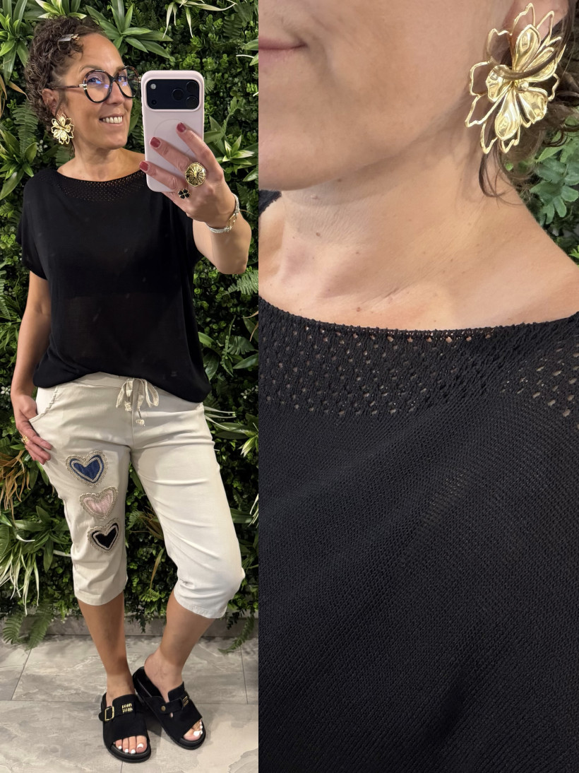 t-shirt ajouré 