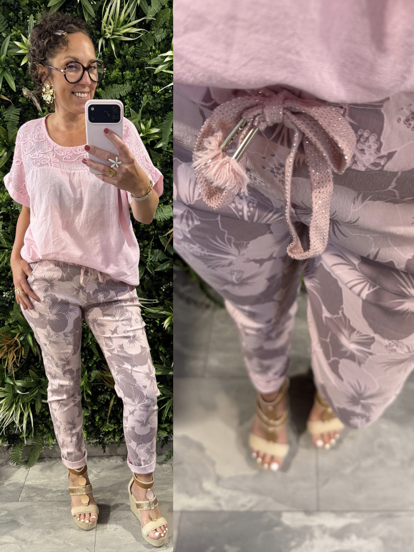 pantalon magique floral 