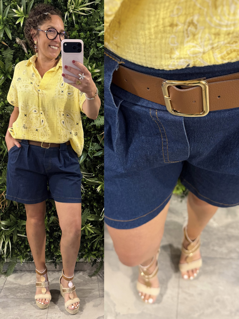 short effet jeans 