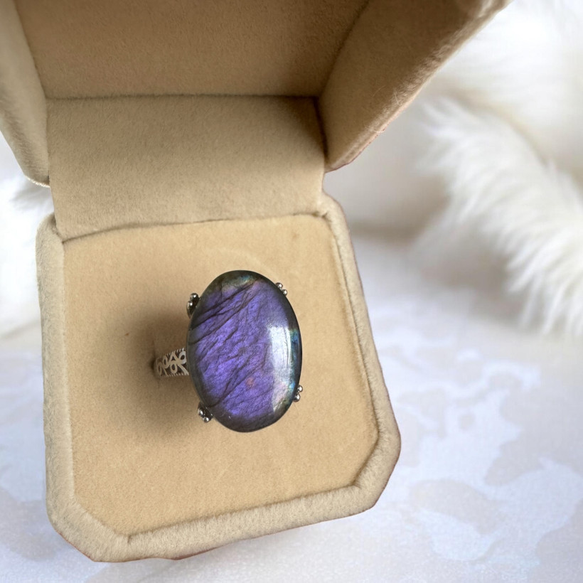 Bague ajustable Labradorite 