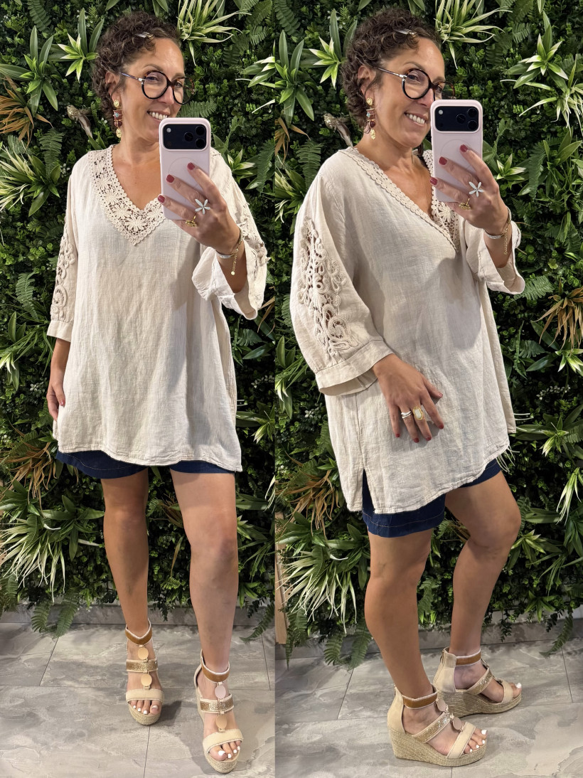 haut bohème beige