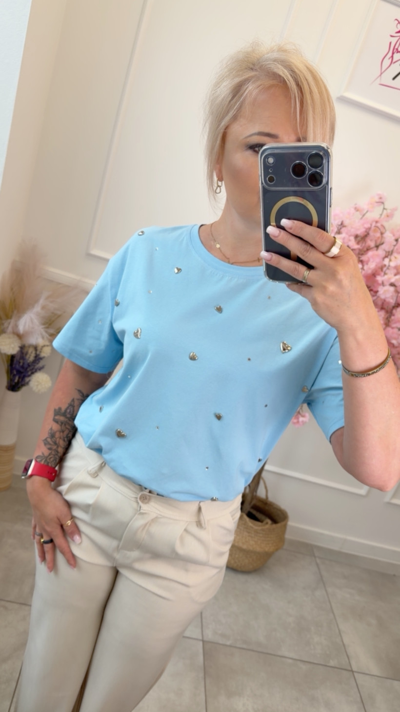 Bluzka basic serca 15026