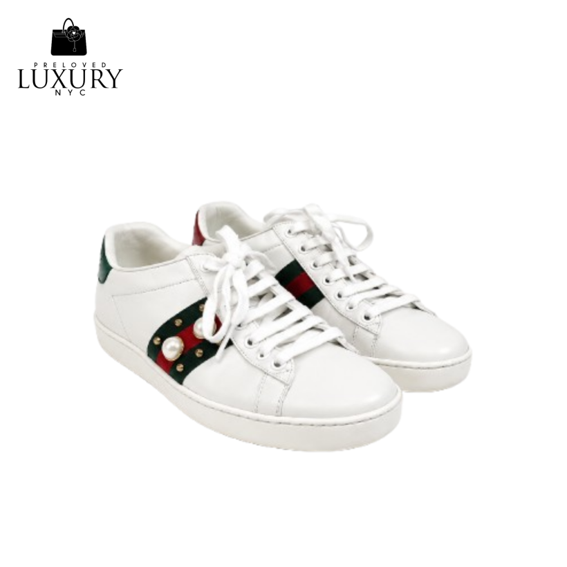 GUCCI Ace Studded Pearl Sneakers