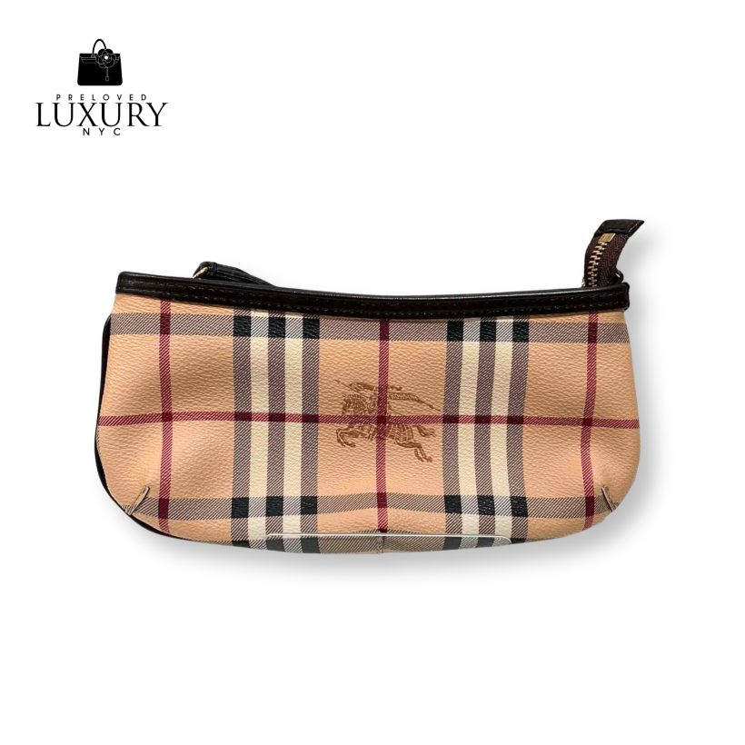 BURBERRY Accessory Pouch with Chain, Nova Check Pattern